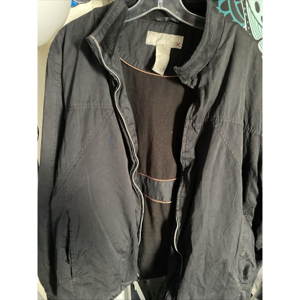 Vintage Jacket Utex Men's Jacket Size Large Polyester/Cotton/Nylon Black Rain